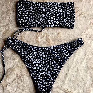 Womens Small Animal Print Bikini Bathing Suit CLEAN EUC